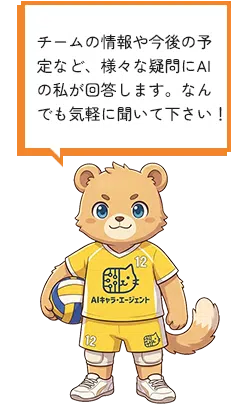 バレーボールチーム向けのAIマスコット例