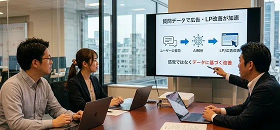 質問データを分析するイメージ