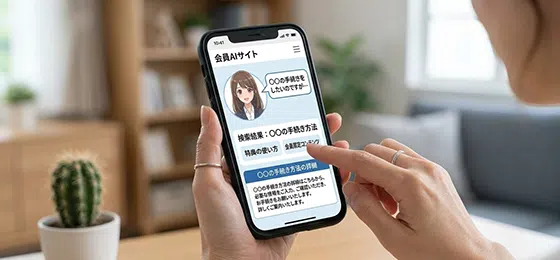 コンシェルジュのように案内するAIのイメージ